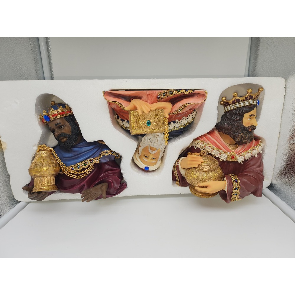Home Interiors We Three Kings Nativity Figurines Set 55054 Christmas Decor 2002
